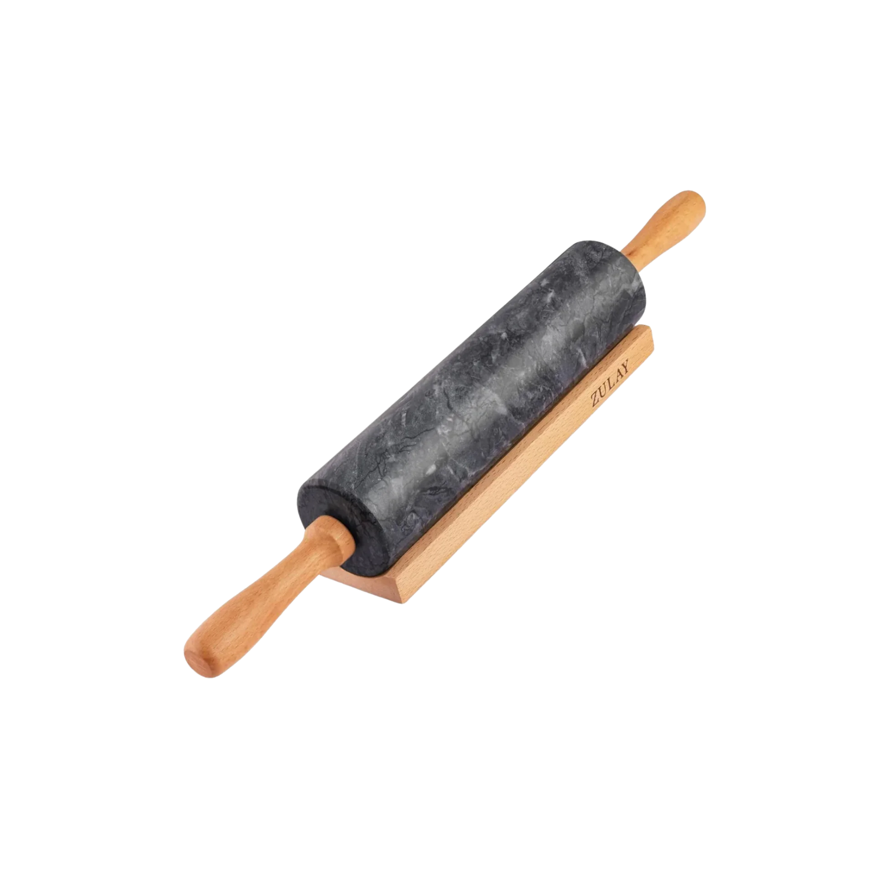 Rodillo mármol 43cm con soporte madera