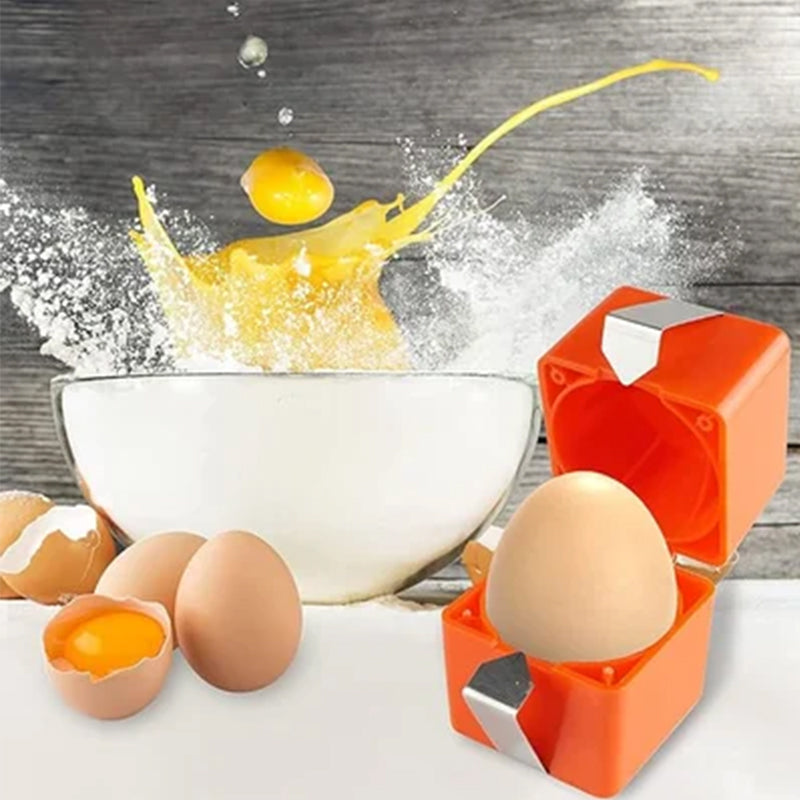 Separador huevos con recipiente blanco
