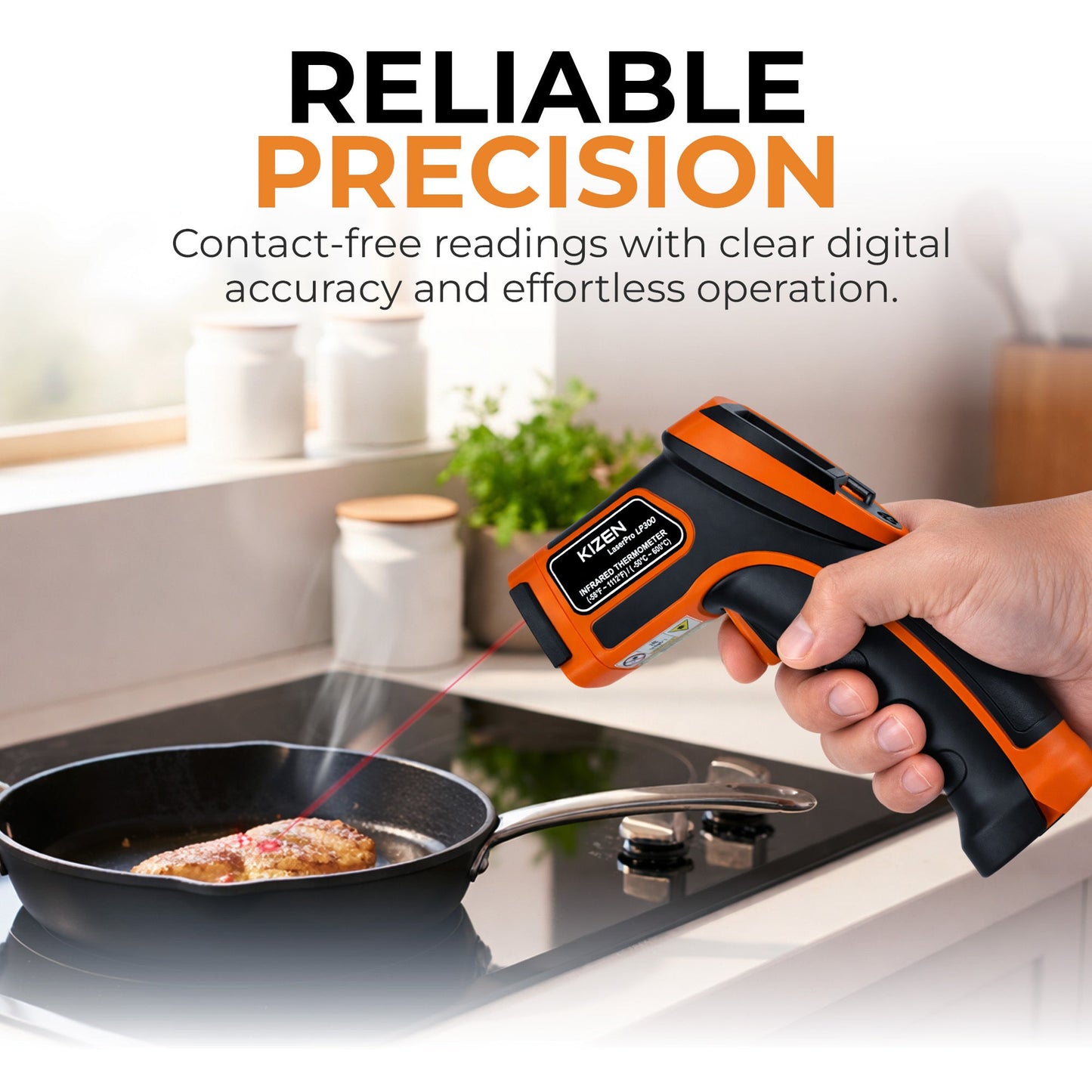 Termómetro de Cocina Infrarrojo Sin Contacto Digital