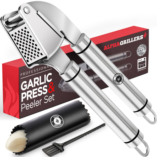 Prensador ajos profesional acero inoxidable 304 con pelador