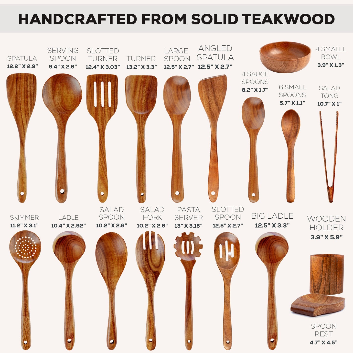 Cucharas espátulas teca ecológico cocina