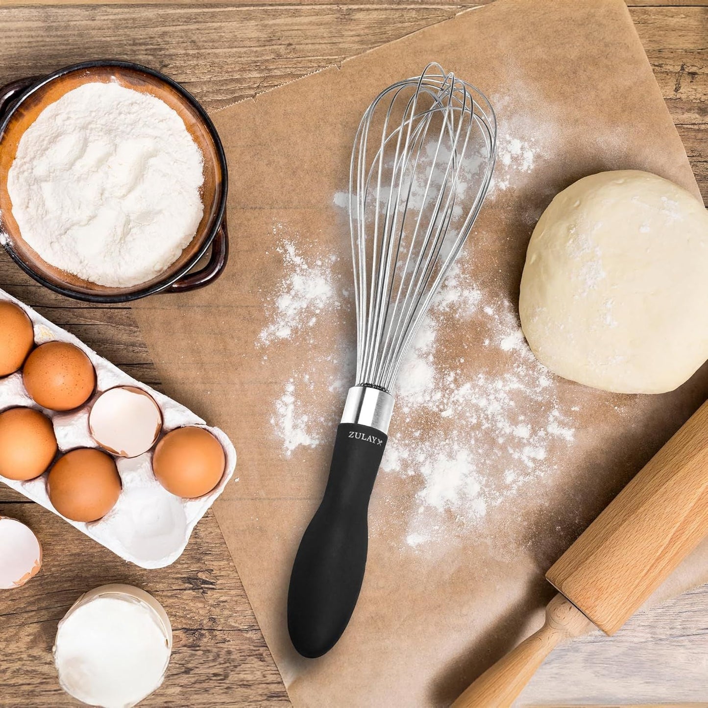 Batidor varillas montár claras huevos