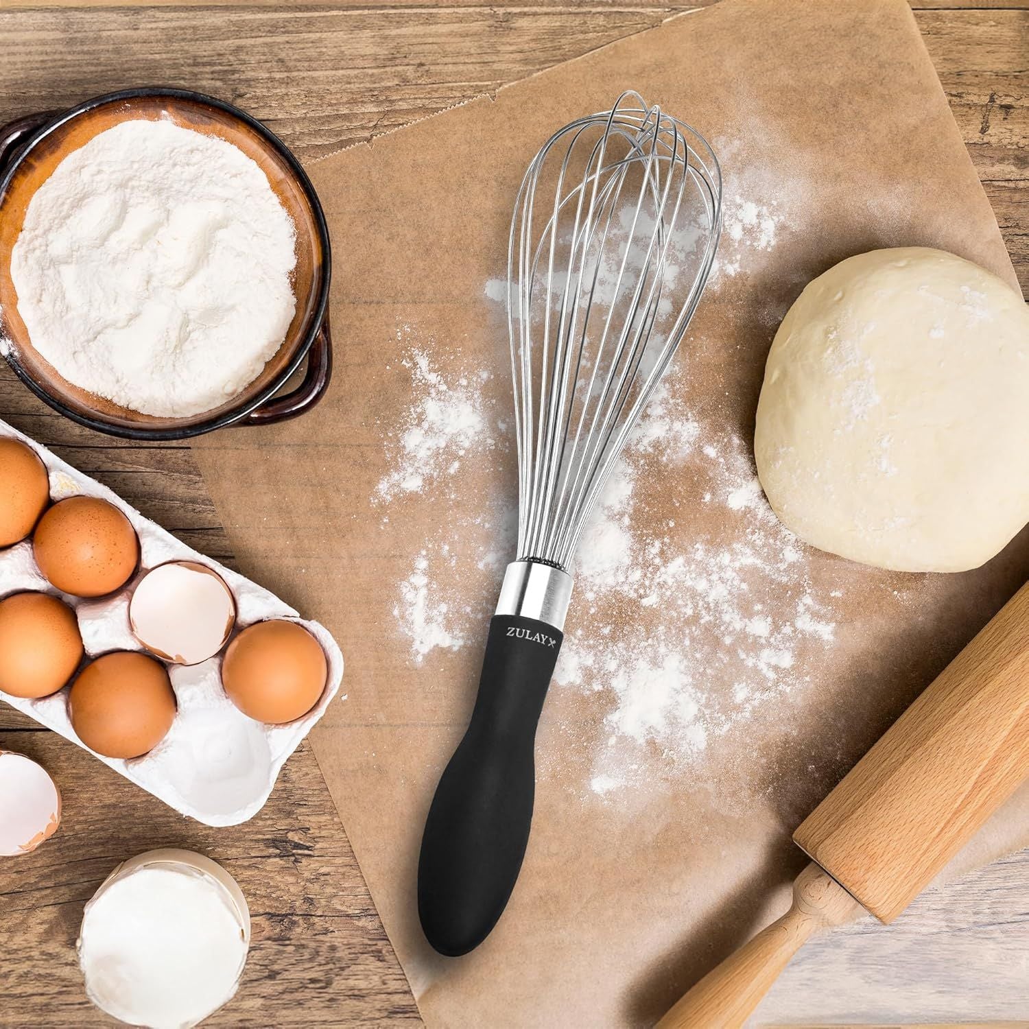 Batidor varillas montár claras huevos