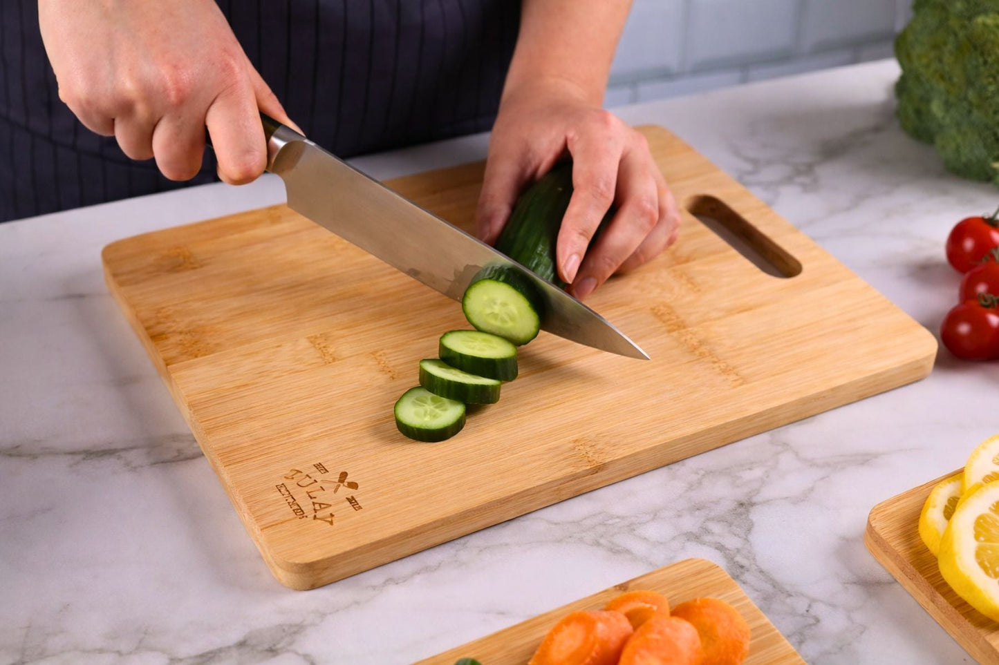 Set 3 tablas bambú cocina profesional