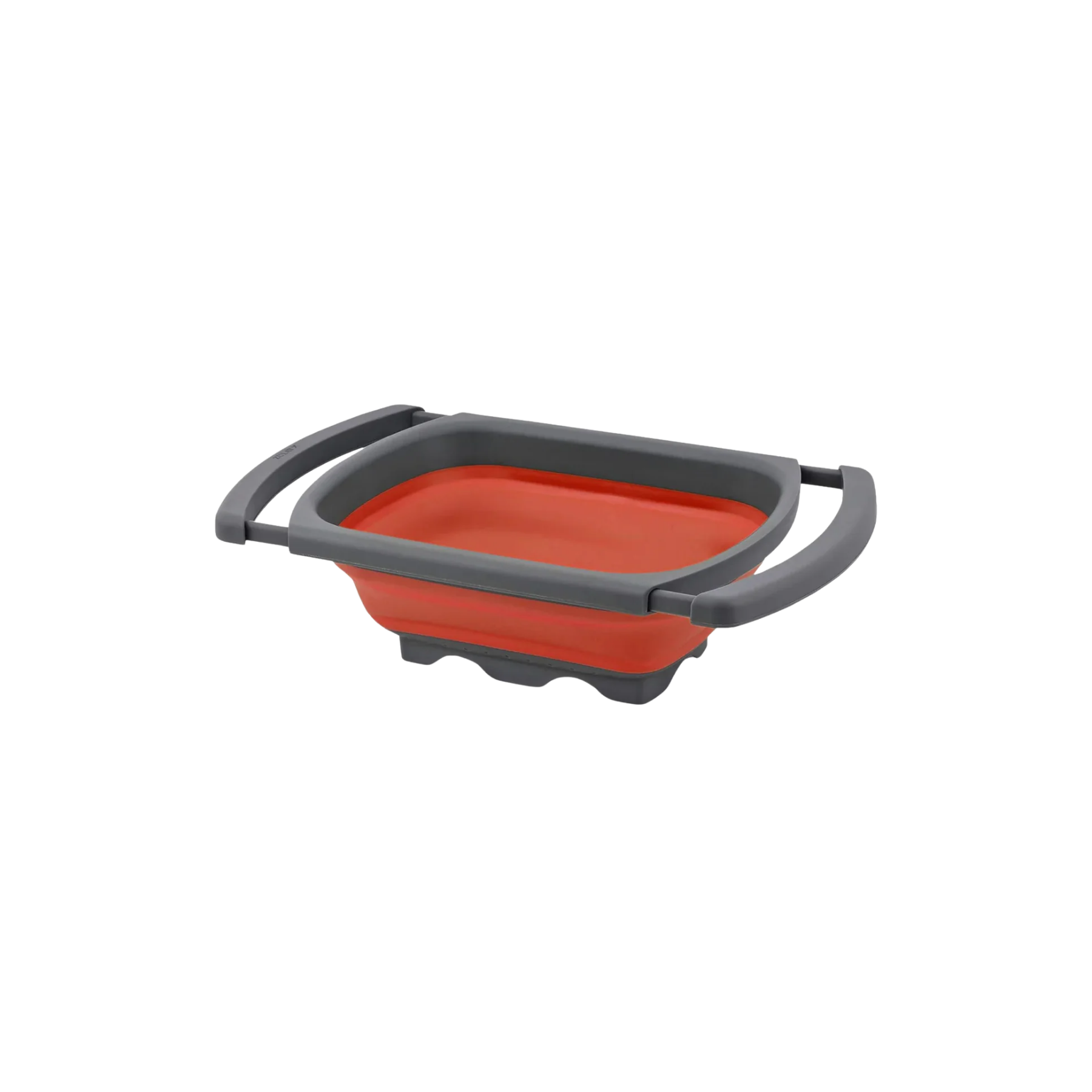 Colador plegable silicona rojo asas extensibles