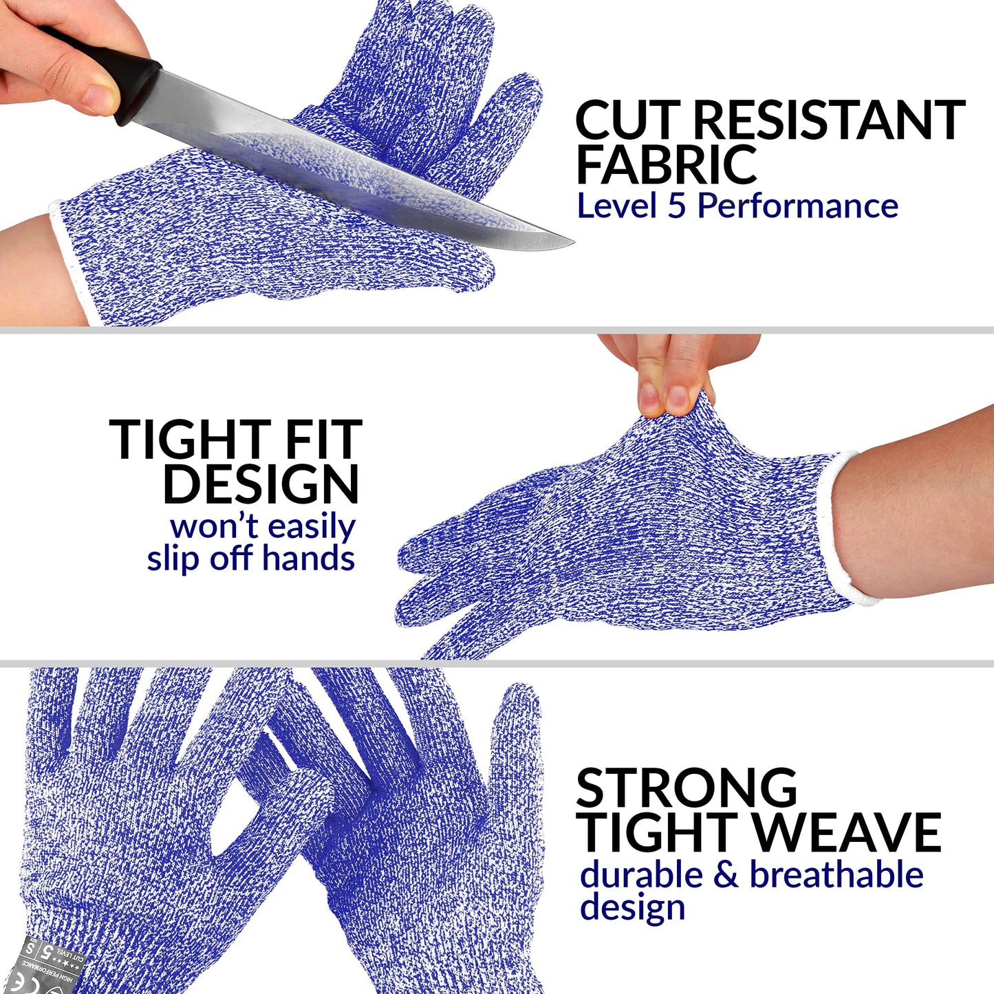 Guantes corte nivel 5 flexibles transpirar