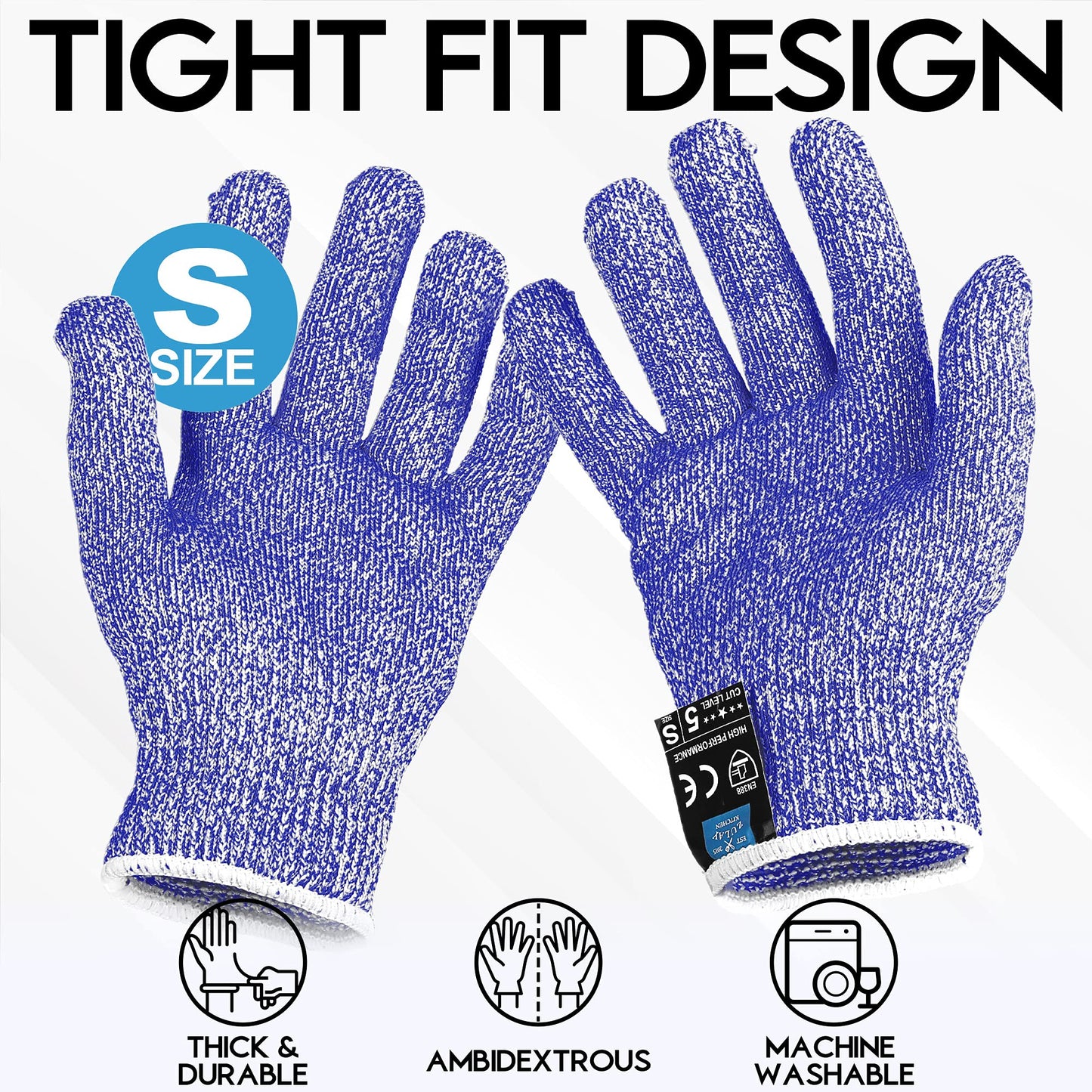 Guantes protección corte cocina mandolina