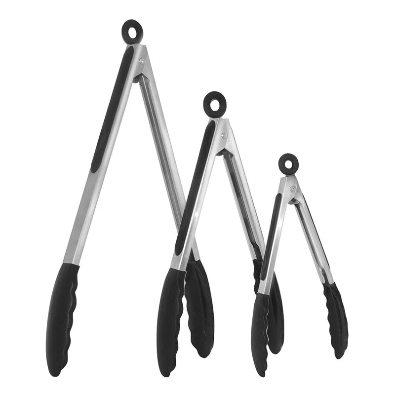 Pinzas cocina silicona 30cm resistentes 230 grados no rayan