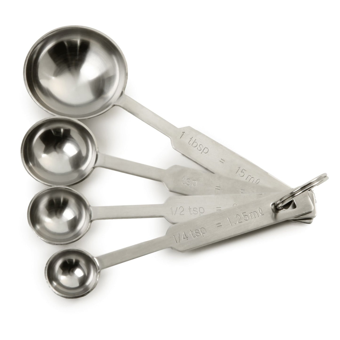 Set 4 cucharas medidoras acero inoxidable