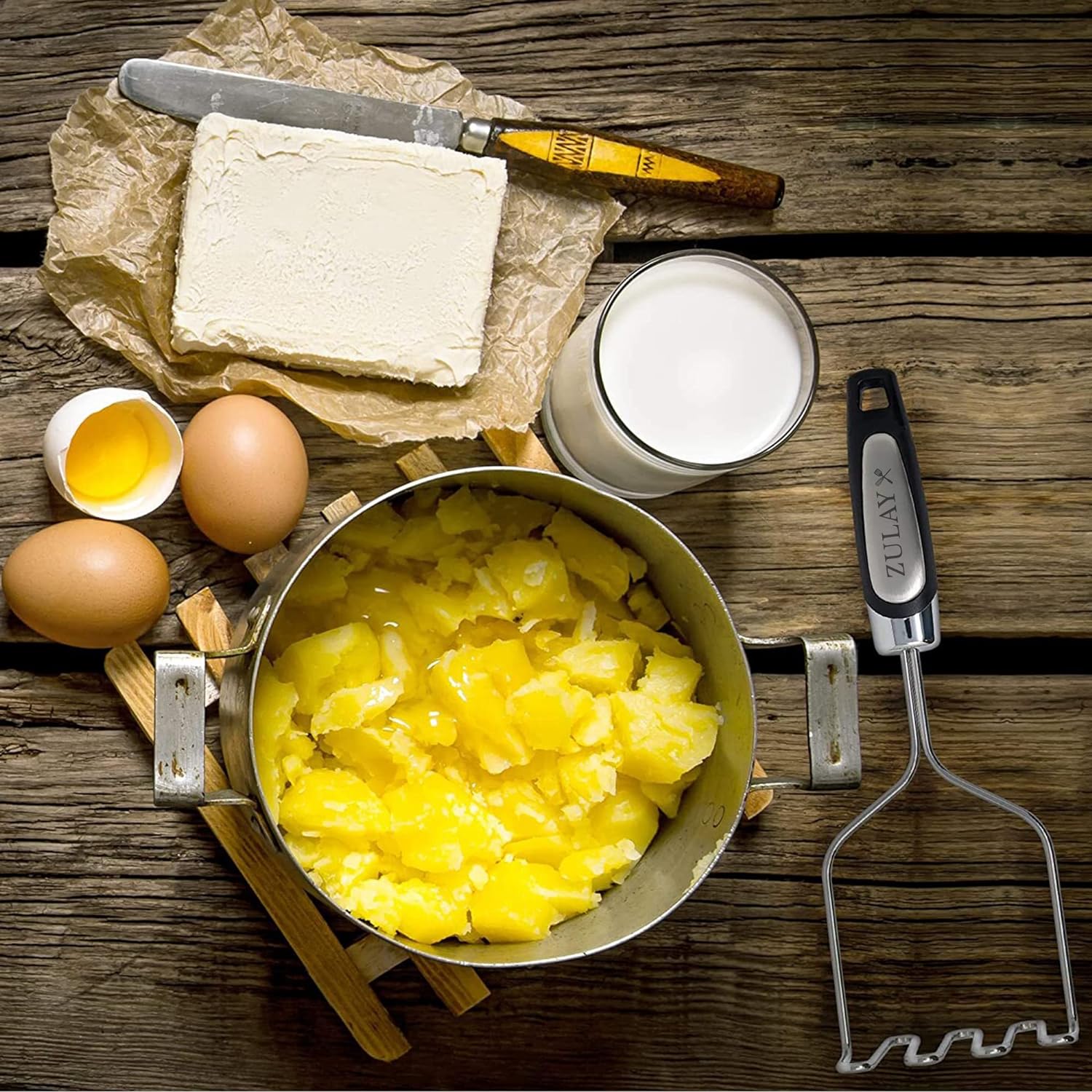 Aplastador patatas puré suave cremoso