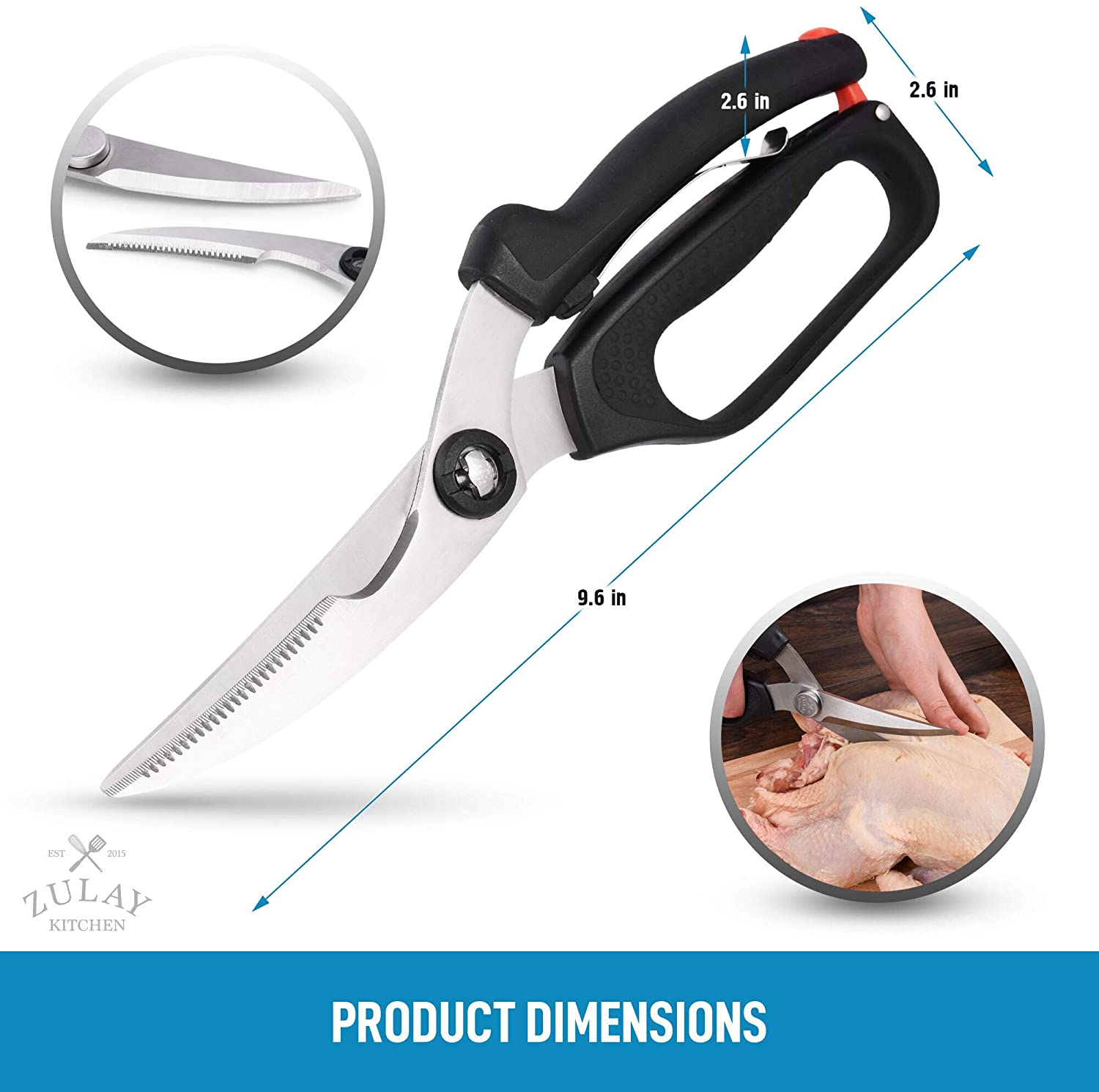 Tijeras cocina mango ergónomico antideslizante