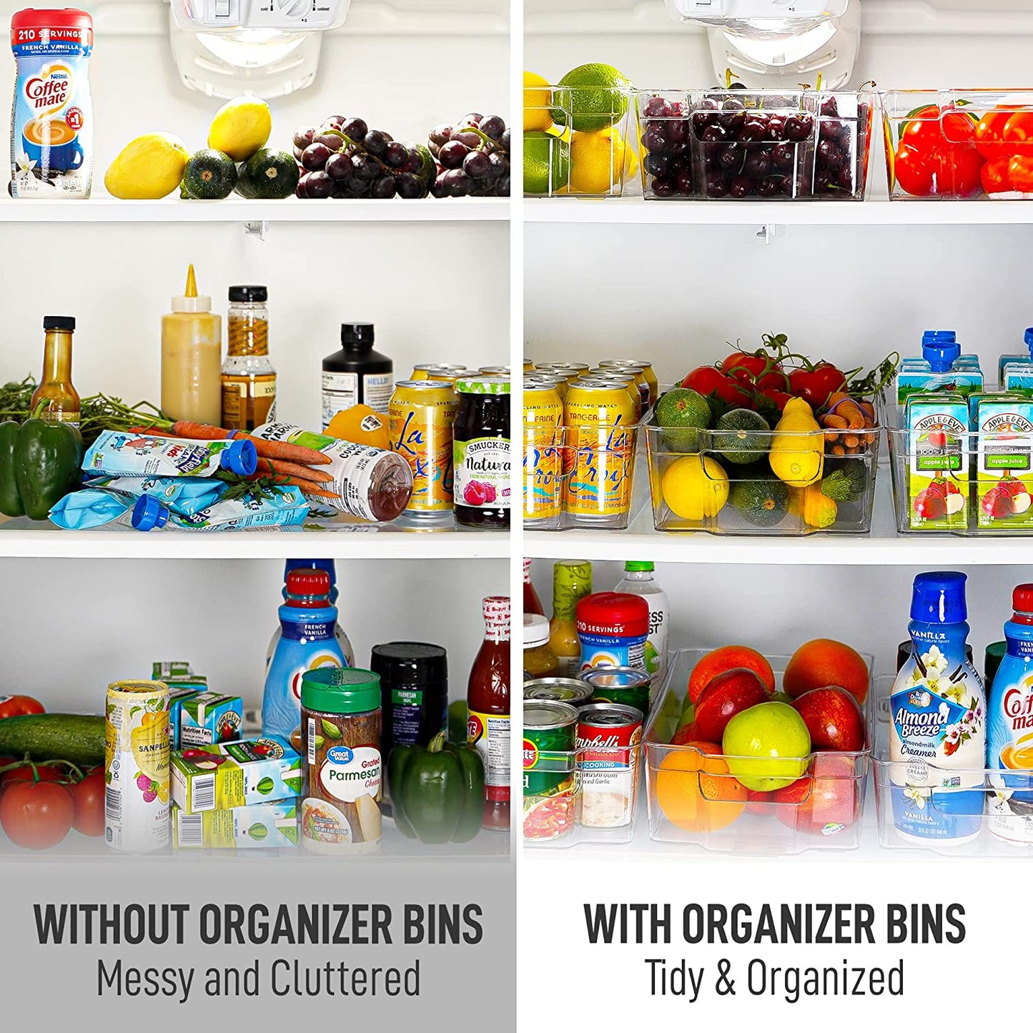 Set organizadores nevera apilables BPA-free