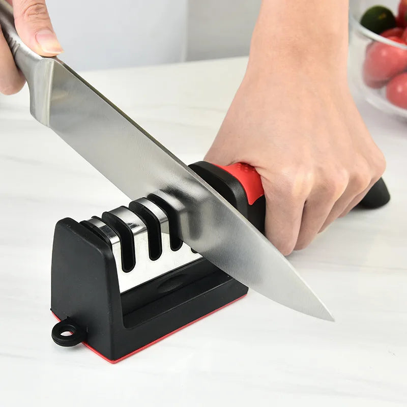 Afilador de cuchillos profesional 3 fases diamante ceramica tungsteno