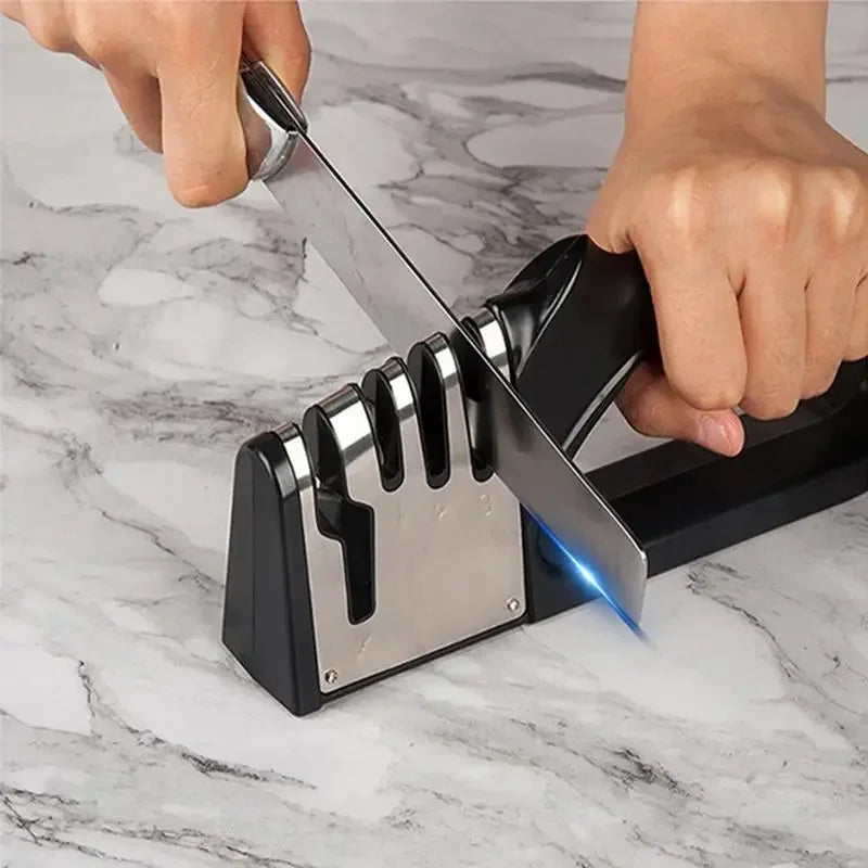 Afilador de cuchillos profesional 3 fases diamante ceramica tungsteno