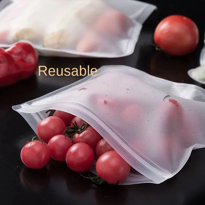 Bolsas reutilizables silicona platino 1L pack 4 cierre hermetico