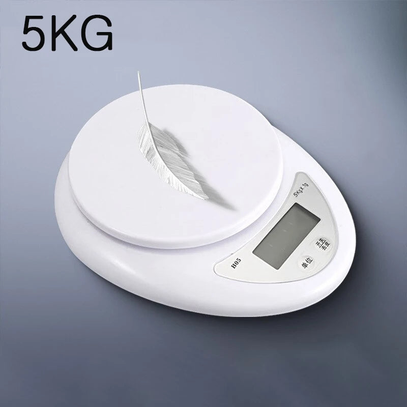Bascula de cocina digital 5kg con pantalla LCD y funcion tara