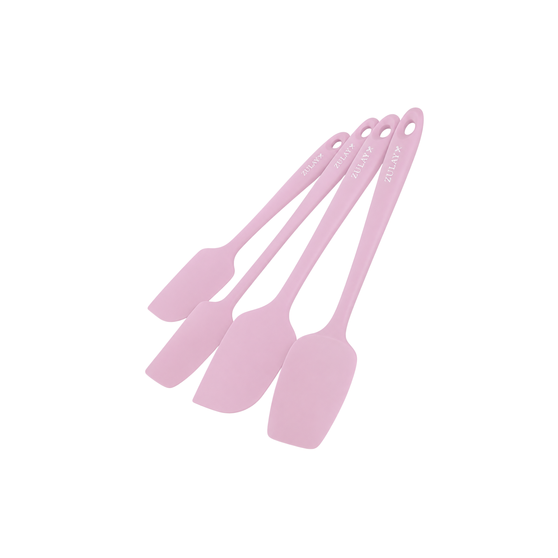 Set espátulas silicona 4 piezas rosa