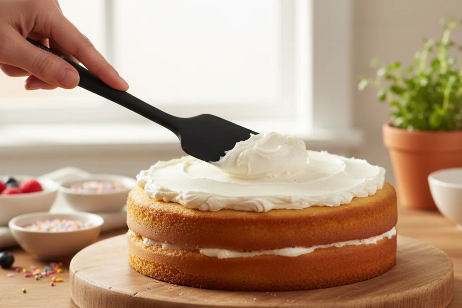 Espátula silicona extender crema tarta