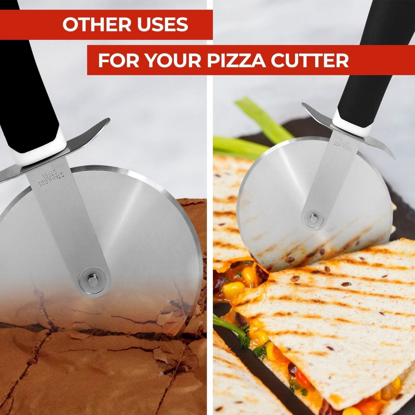 Cortapizzas lavavajillas apto acero inox negro