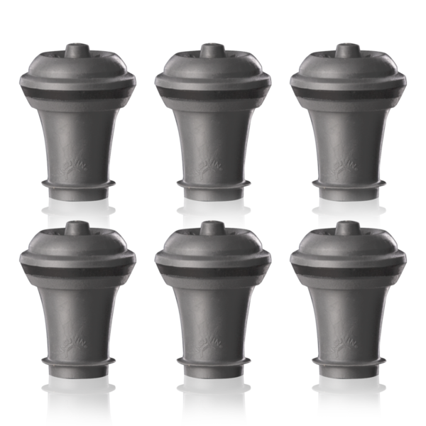 Set 6 tapones vacío vino reutilizables