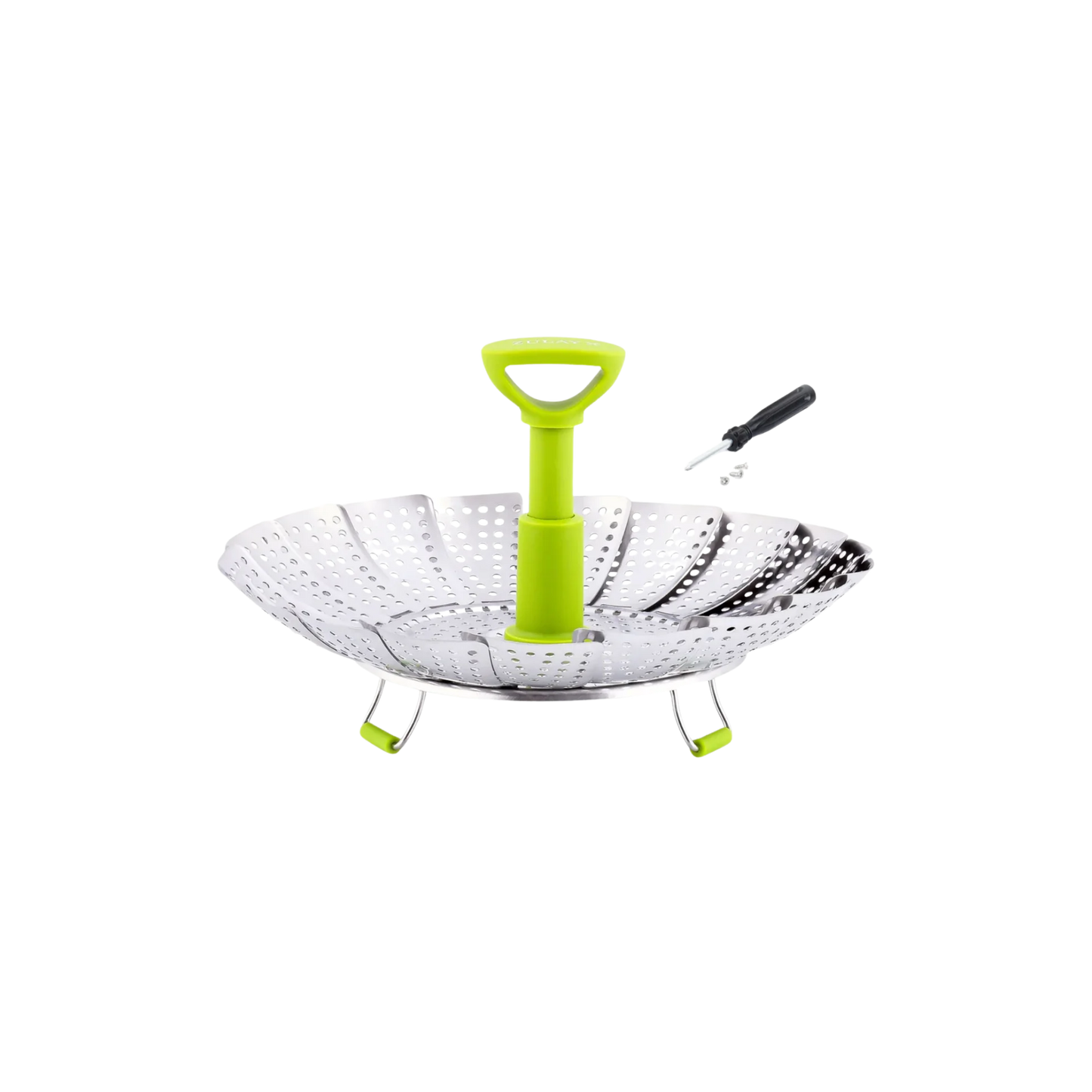 Cesta vaporera verduras acero inoxidable ajustable