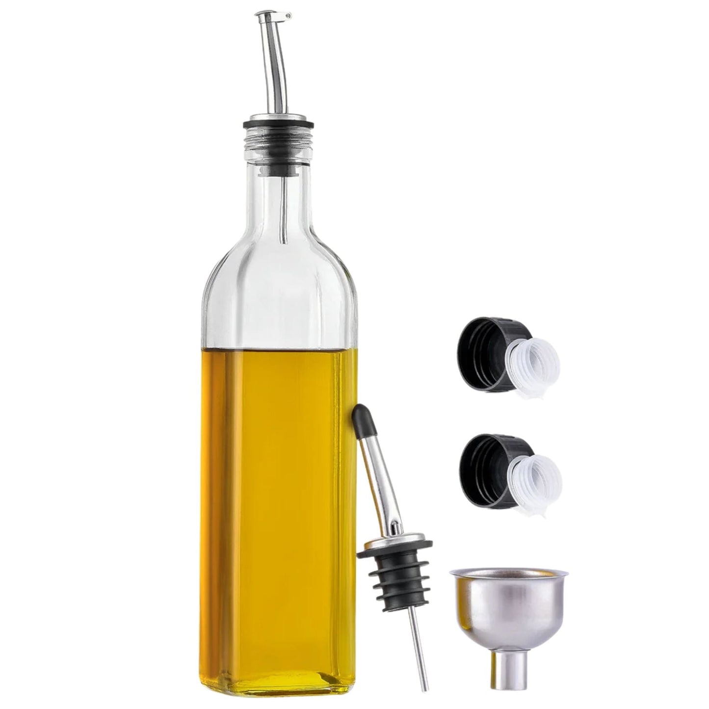 Dispensador aceite oliva transparente sin goteo