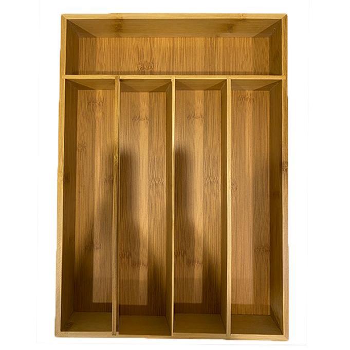 Organizador cajones cocina bambu natural extensible 30-45cm
