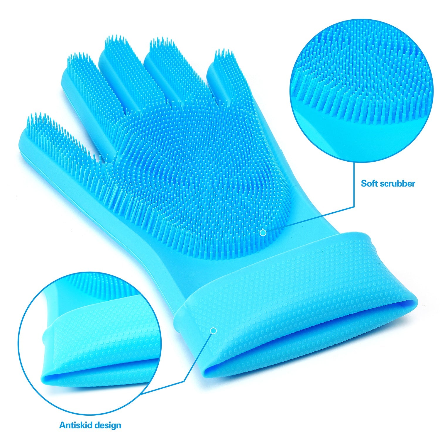 Guantes fregar silicona cepillo fregadero