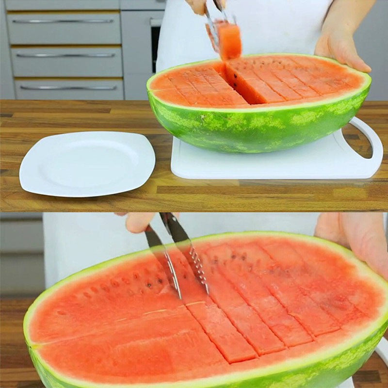 Cortador melon porciones uniformes acero